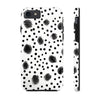 Trendy Tough Phone Case with Black Polka Dots