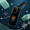 Retro Skeleton Clear Phone Case | Vibrant Design for Trendsetters