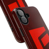 Durable Tough Phone Case - Stylish Red Wood Design for Protection