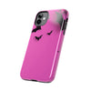 Halloween Bat Pattern Tough Phone Case - Pink Spooky Protection