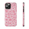 Chic Floral Tough Phone Case - Stylish Pink Frame Design