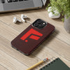 Durable Tough Phone Case - Stylish Red Wood Design for Protection