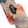 Elegant Cherry Blossom Phone Case - Tough Protection with Scenic Mountain Design