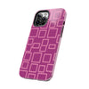 Vibrant Pink Geometric Tough Phone Case - Stylish and Durable Protection