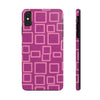 Vibrant Pink Geometric Tough Phone Case - Stylish and Durable Protection