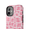 Chic Floral Tough Phone Case - Stylish Pink Frame Design