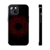 Bold Red Starburst Tough Phone Case - Durable Protection for Style and Safety