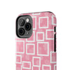 Chic Floral Tough Phone Case - Stylish Pink Frame Design