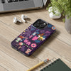 Whimsical Tough Phone Case - Colorful Animal and Floral Design