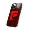 Durable Tough Phone Case - Stylish Red Wood Design for Protection