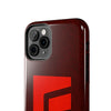 Durable Tough Phone Case - Stylish Red Wood Design for Protection