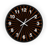 Retro Dot Pattern Wall Clock – Modern Home Decor with Orange Accent