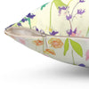 Floral Square Pillow | Soft Spun Polyester Cushion for Cozy Decor