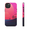 Vibrant Landscape Tough Phone Case - Sunset Design for Adventurers