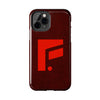 Durable Tough Phone Case - Stylish Red Wood Design for Protection