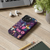 Whimsical Tough Phone Case - Colorful Animal and Floral Design