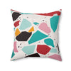 Modern Abstract Decor Pillow | Spun Polyester Square Pillow - Vibrant Geometric Design for Home Accent