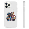 Playful Dog Duo Flexi Cases - Perfect for Pet Lovers