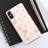 Chic Tough Phone Case with Abstract Blush Spots