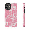 Chic Floral Tough Phone Case - Stylish Pink Frame Design