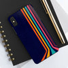 Retro Rainbow Tough Phone Case - Durable Protection for Your Device