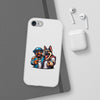 Playful Dog Duo Flexi Cases - Perfect for Pet Lovers