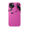 Halloween Bat Pattern Tough Phone Case - Pink Spooky Protection