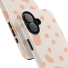 Chic Tough Phone Case with Abstract Blush Spots