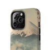 Mountain Blossom Tough Phone Case - Durable Phone Protector with Cherry Blossom and Scenic Design