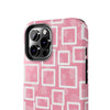 Chic Floral Tough Phone Case - Stylish Pink Frame Design