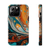 Vibrant Marble Tough Phone Case - Unique Artistic Design for Protection