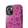 Vibrant Pink Geometric Tough Phone Case - Stylish and Durable Protection