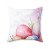 Spring Floral & Easter Eggs Decorative Pillow