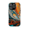 Vibrant Marble Tough Phone Case - Unique Artistic Design for Protection