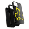 Tough Phone Cases - Durable Protection with Edgy Yellow Design