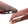 Elegant Red with Gold Veins Tough Phone Case