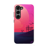 Vibrant Landscape Tough Phone Case - Sunset Design for Adventurers