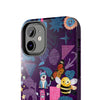 Whimsical Tough Phone Case - Colorful Animal and Floral Design