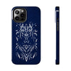 Artistic Tough Phone Case - Tribal Cat Design