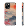 Elegant Cherry Blossom Phone Case - Tough Protection with Scenic Mountain Design