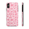 Chic Floral Tough Phone Case - Stylish Pink Frame Design