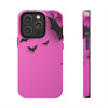 Halloween Bat Pattern Tough Phone Case - Pink Spooky Protection