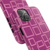 Vibrant Pink Geometric Tough Phone Case - Stylish and Durable Protection