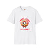 Funny Donut Unisex T-Shirt, Summer Wear, Top Choice for Teens - Cute Doughnut Graphic Tee, Novelty Food Lover Gift, Casual Short Sleeve