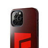 Durable Tough Phone Case - Stylish Red Wood Design for Protection