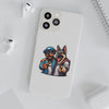 Playful Dog Duo Flexi Cases - Perfect for Pet Lovers