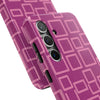 Vibrant Pink Geometric Tough Phone Case - Stylish and Durable Protection