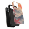 Elegant Cherry Blossom Phone Case - Tough Protection with Scenic Mountain Design