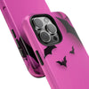 Halloween Bat Pattern Tough Phone Case - Pink Spooky Protection