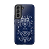 Artistic Tough Phone Case - Tribal Cat Design